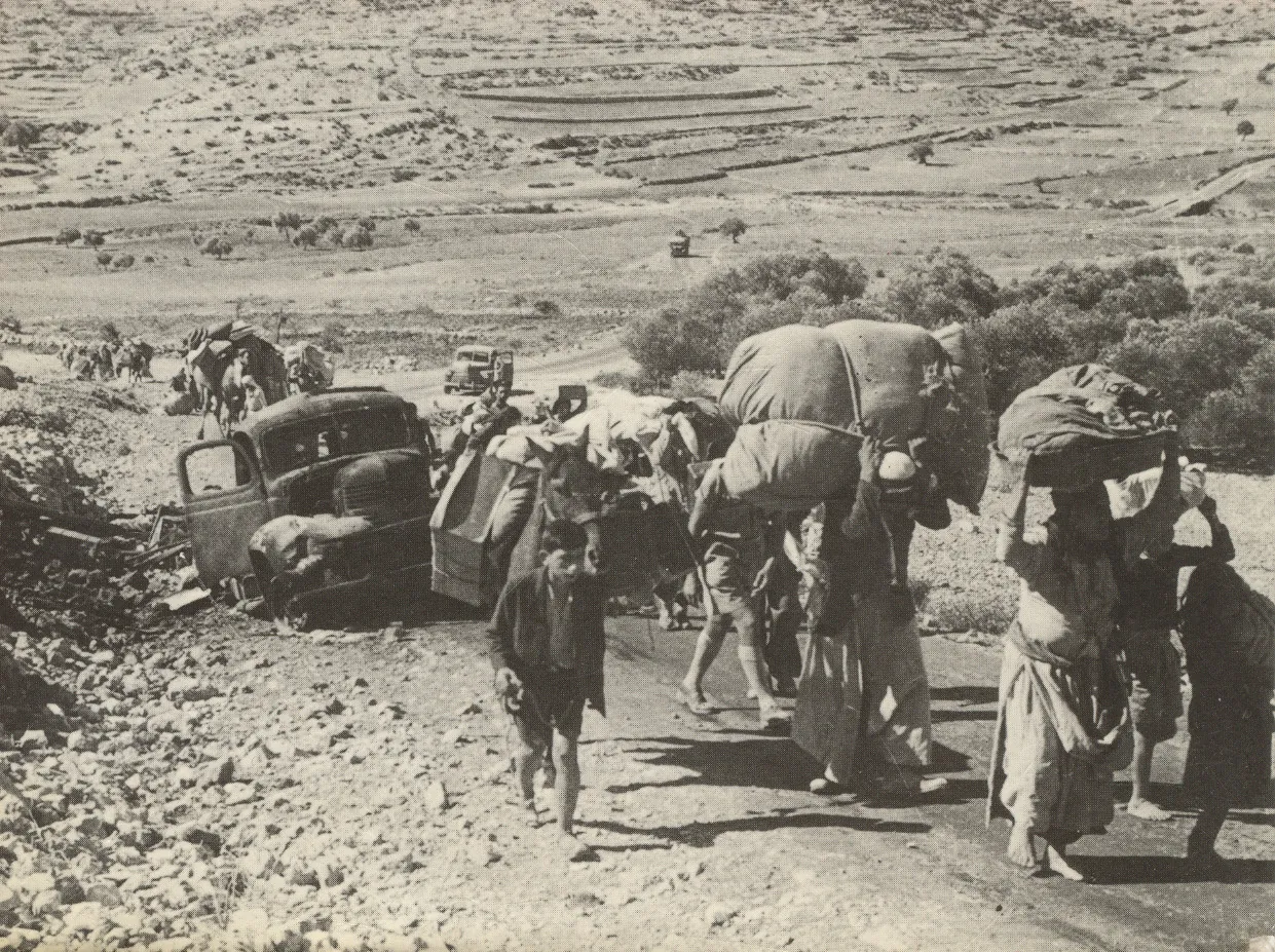 Palestinian refugees leaving Galilee for Lebanon, October–November 1948